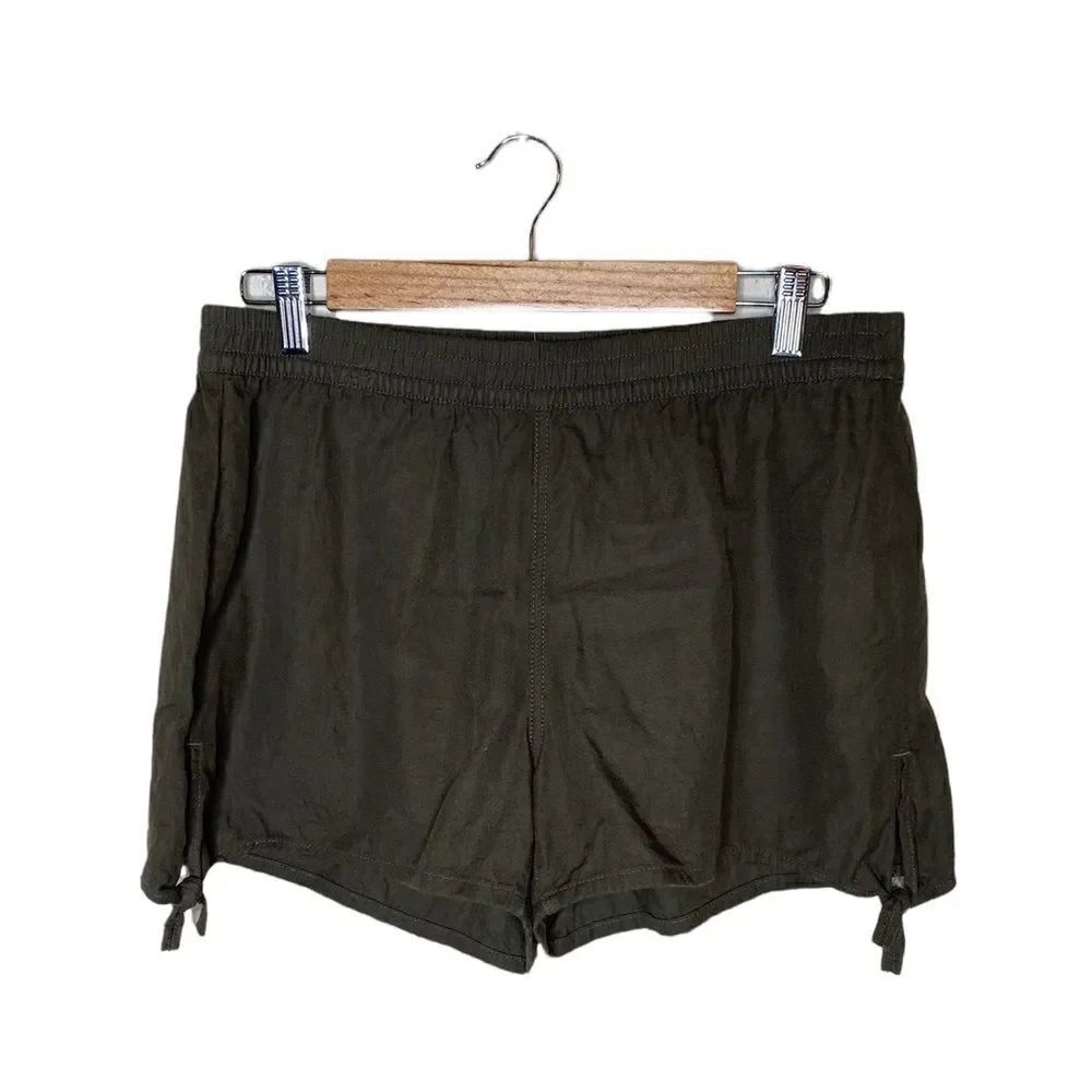 Madewell olive side tie elastic shorts